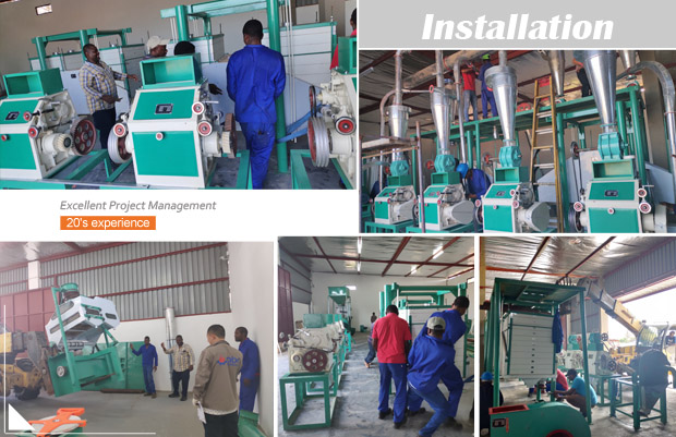 corn processing plant set up