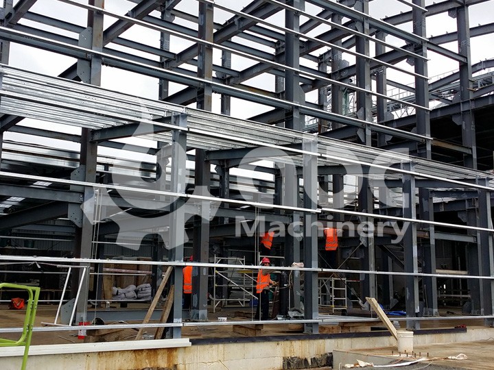 steel structure flour mill project workshop